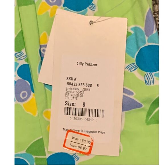 NEW Lilly Pulitzer “Adina” strapless short bird pattern dress VINTAGE size 8 - Picture 8 of 8